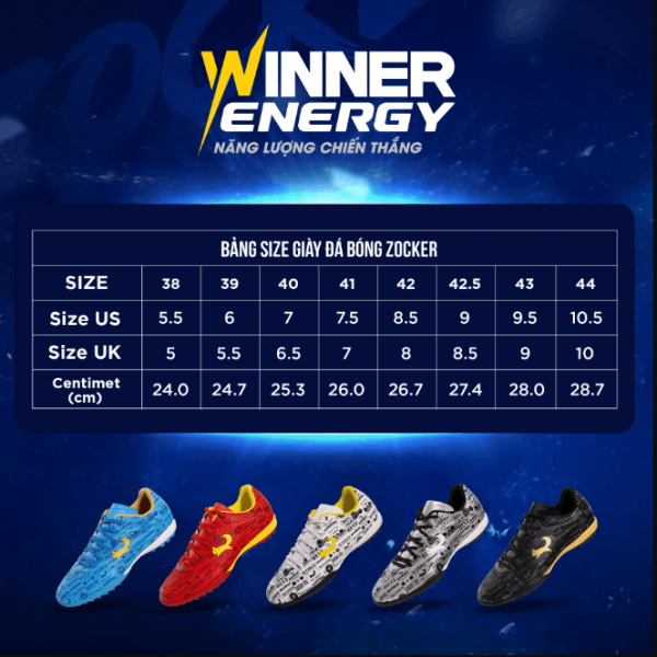 Giày Đá Bóng Zocker Winner Energy - Năng lượng chiến thắng