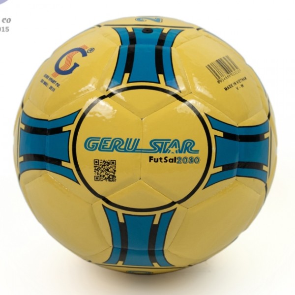 Quả Bóng Đá DÁN Geru Futsal 2030 vàng xanh